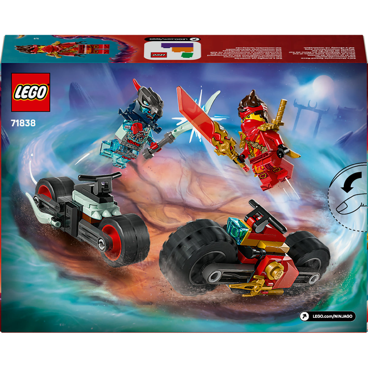 Lego ninjago 71838 kai's motorcykelløb