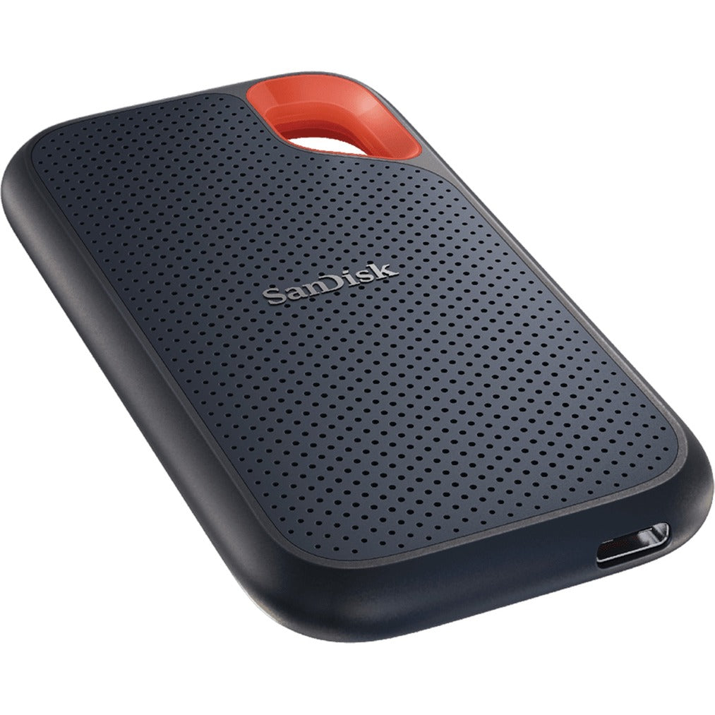 Sandisk extreme portable v2, 2 TB ekstern SSD (sort orange, SDSSDE61-2t00-G25, USB-C)