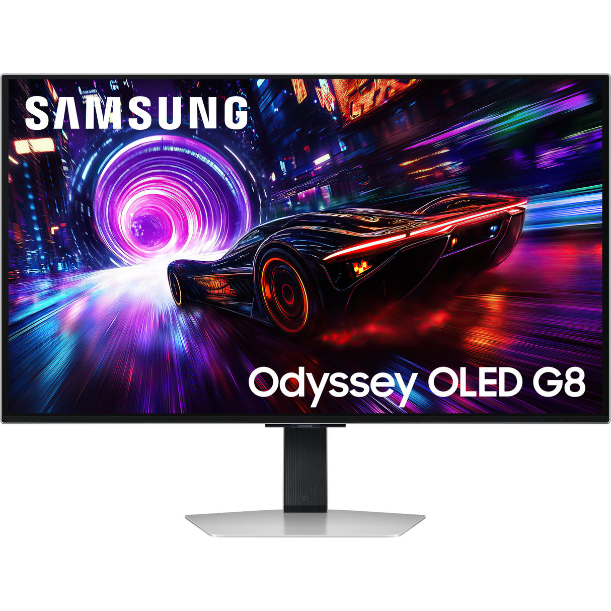 Samsung Odyssey OLED G8 G81SF 32 4K UHD-gamingskærm (sølv, 2x HDMI, DisplayPort, 2x USB-A, USB-B, 240 Hz)