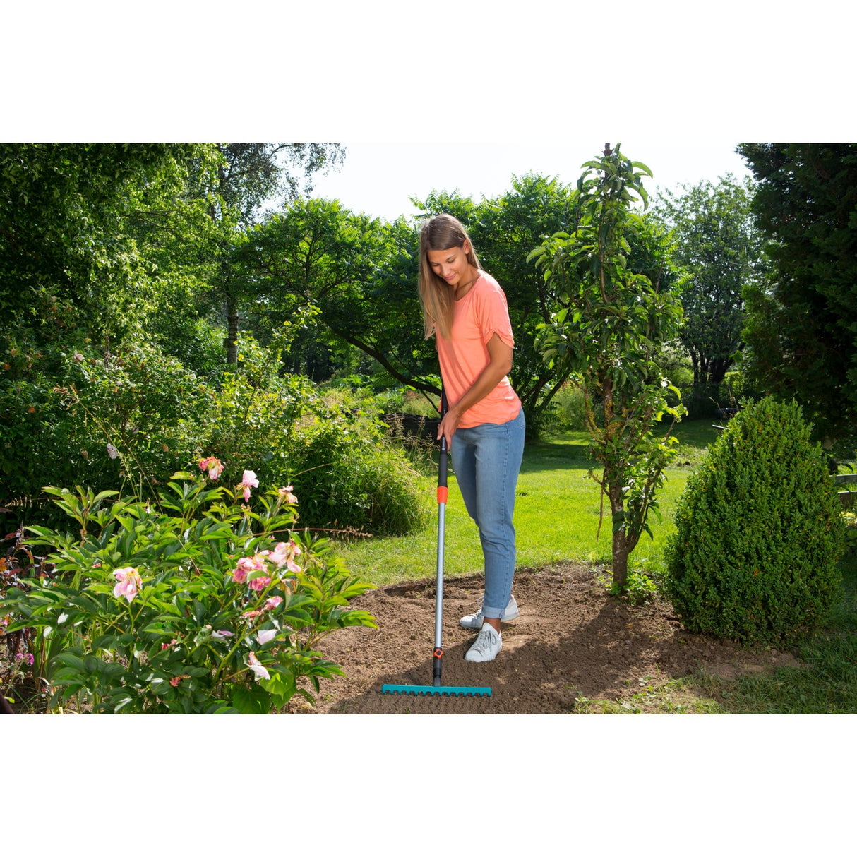 Gardena combisystem teleskophåndtag 90 - 145 cm (antracit orange, 3719-20)