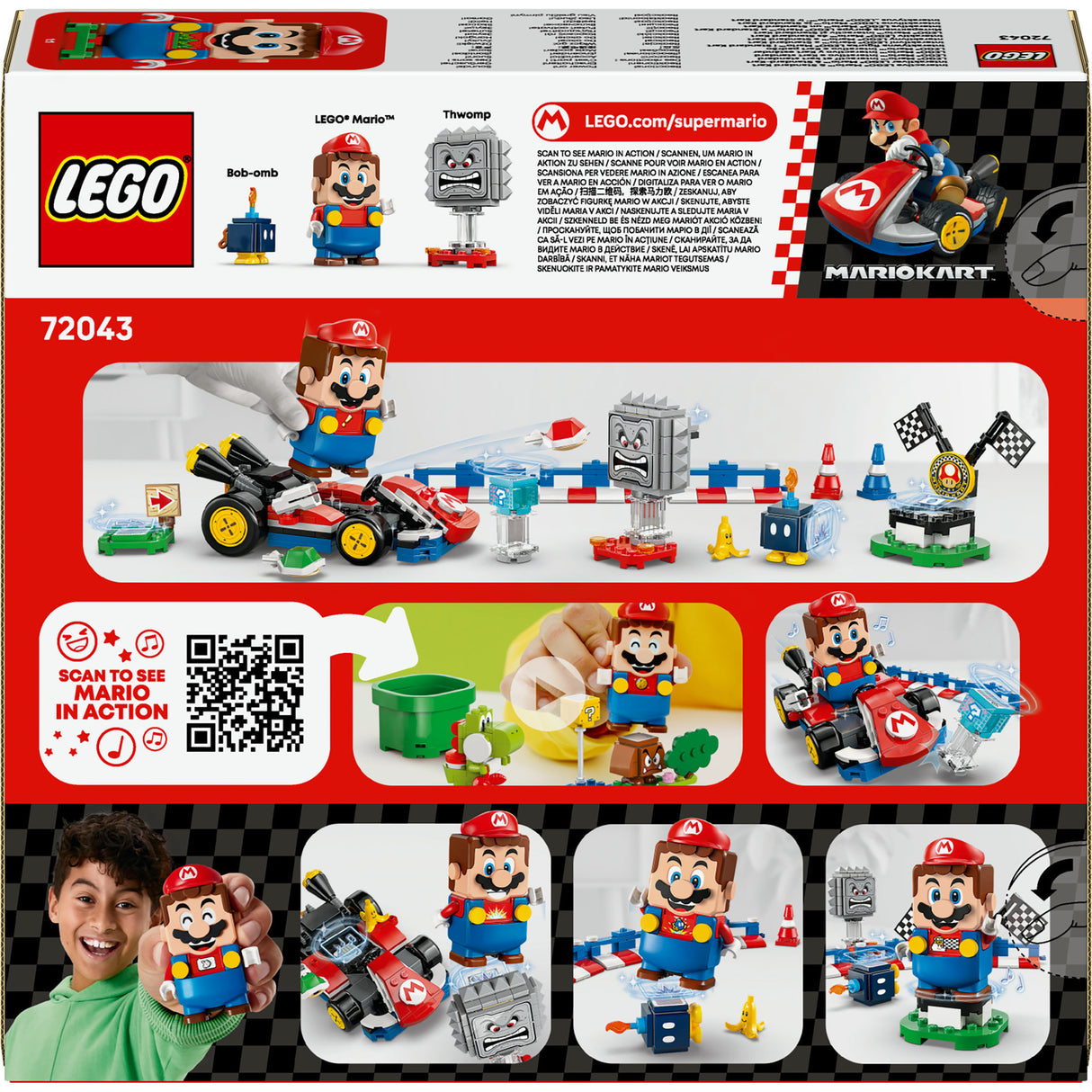 Lego® Super Mario™: Mario Kart™ – Interactive® Mario™ og Standard Kart - 72043