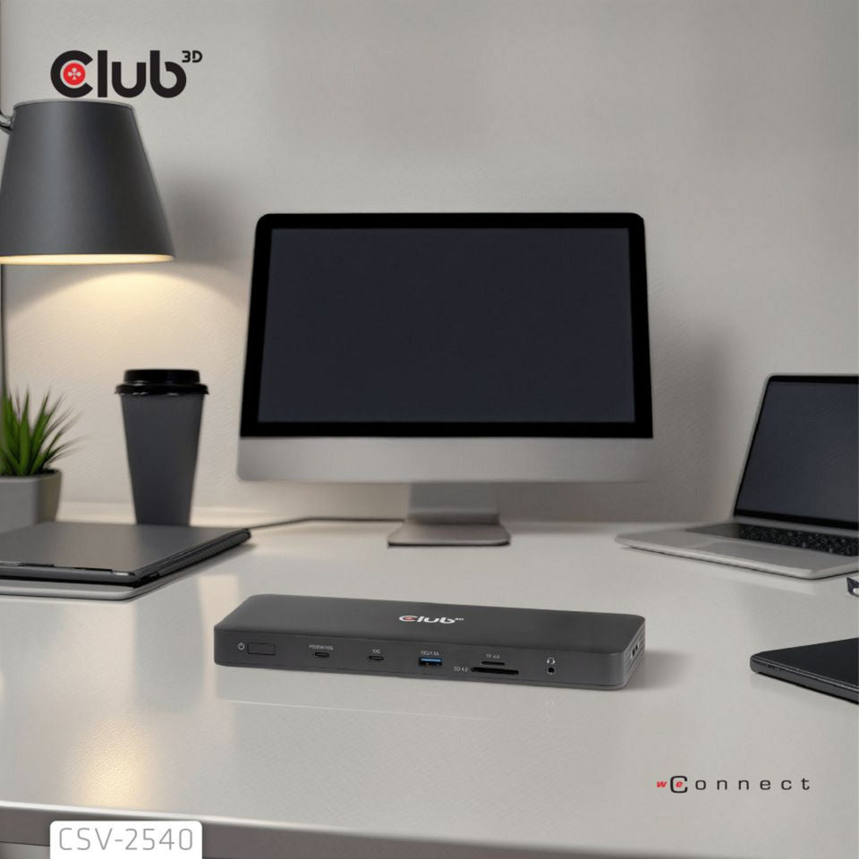 Club 3D 14-1 USB-C Quad Display dockingstation (sort)
