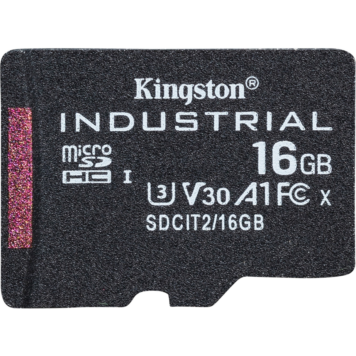 Kingston industriel microSDHC 16GB hukommelseskort (sort, klasse 10, UHS-I, U3, V30, A1)