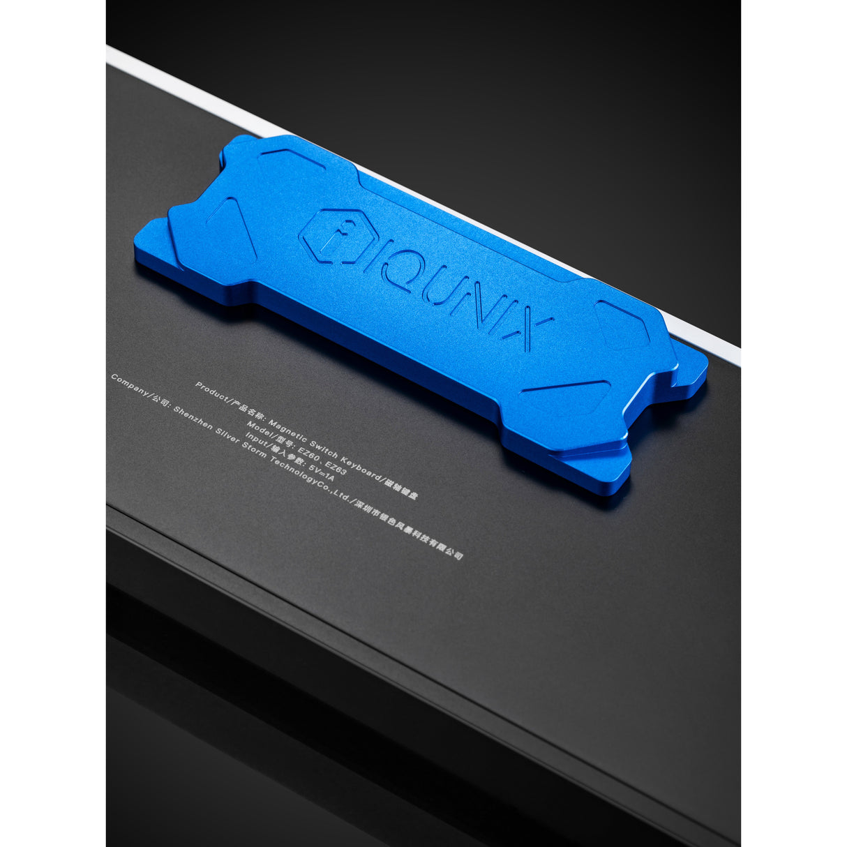 Iqunix ez60 magnetisk switch gaming tastatur (sort, us layout (qwerty), gateron star trail, 60%, rgb, double shot pbt keycaps)