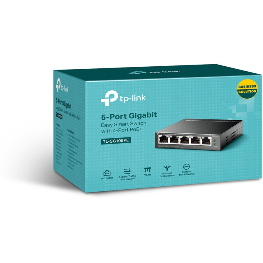 Tp-link tl-sg105pe switch (grå, poe)