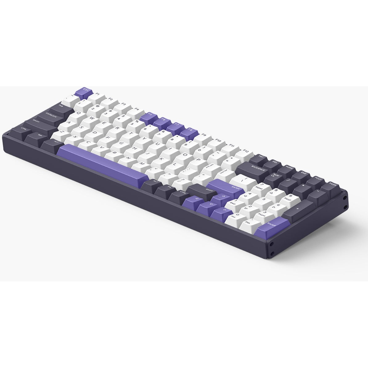 Iqunix f97 lavandin trådløst mekanisk tastatur (lavendel, us-layout (qwerty), cherry mx silent red, 96%, rgb-lysdioder, hot-swappable, pbt, 2.4ghz | bluetooth 5.1 | usb-c)
