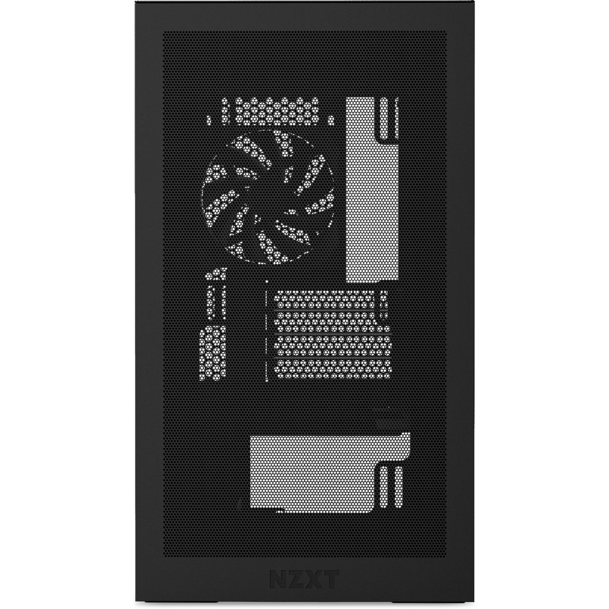 Nzxt h3 flow midi tårnhus (sort (mat) | 1x USB-A | 1x USB-C | hærdet glas)