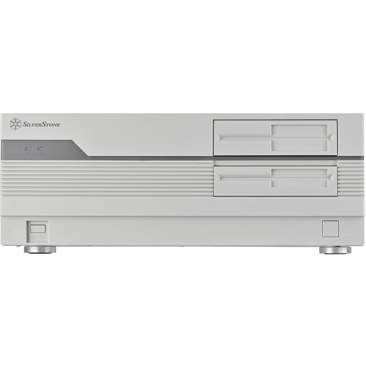Silverstone FLP01 HTPC-hus (creme | 2x USB-A | 1x USB-C)
