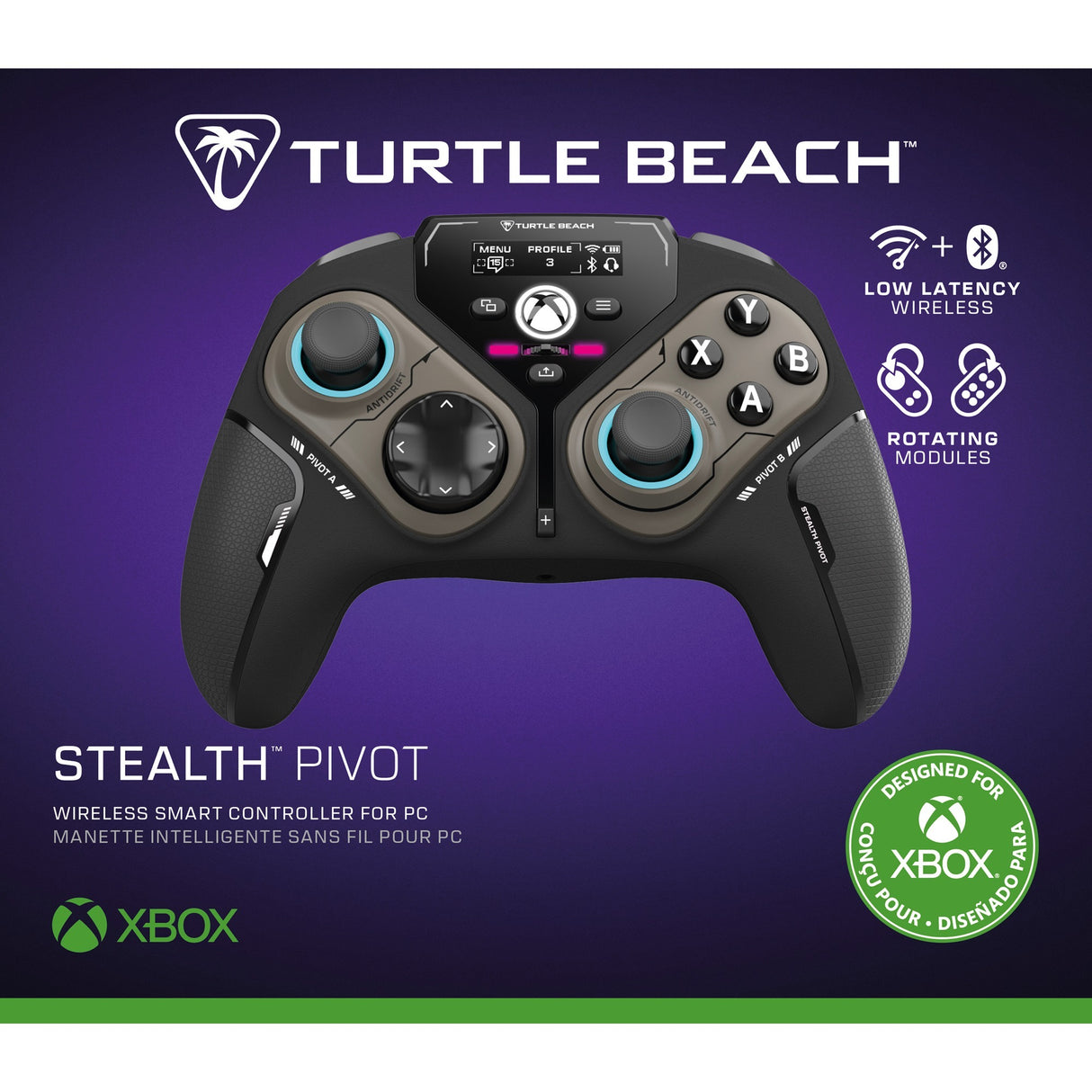 Turtle Beach Stealth Pivot trådløs smart controller (sort, 2,4 GHz Bluetooth USB, pc, Xbox, Android)