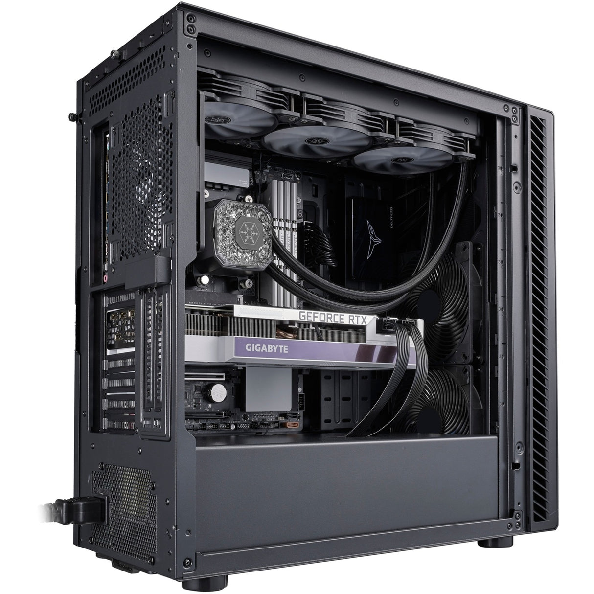Silverstone seta q1 midi tårnhus (sort | 2x USB-A | 1x USB-C)