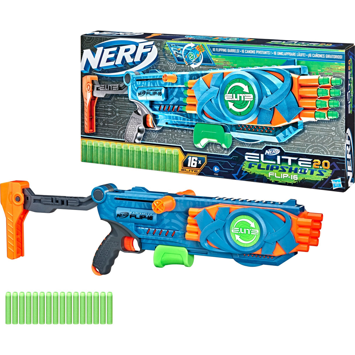 Hasbro Nerf Elite 2.0 Flip Shots Flip-16 Nerf Gun