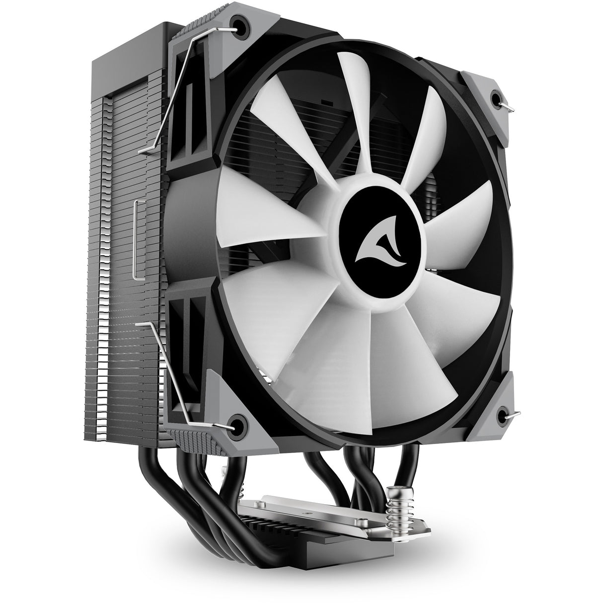 Sharkoon a50 rgb cpu køler (sort, 4-benet pwm blæserstik)