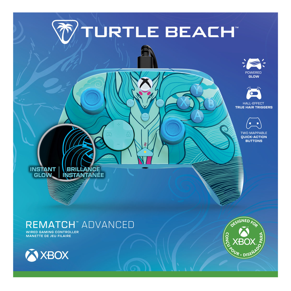 Turtle Beach Rematch Advanced Wired Controller (Blue Kitsune, Xbox Series X|S, Xbox One, PC)