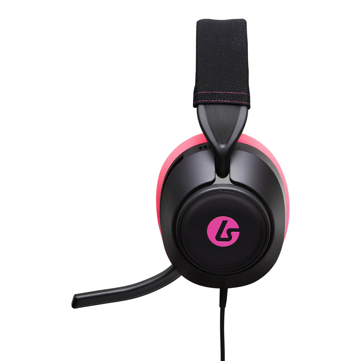 Powera Lucidsound LS10 Wired Gaming Headset - Midnight Branding Over-Ear Gaming Headset (Sort Pink, Playstation 5, Playstation 4, Xbox Series X|s, Xbox One, PC, Mobil)