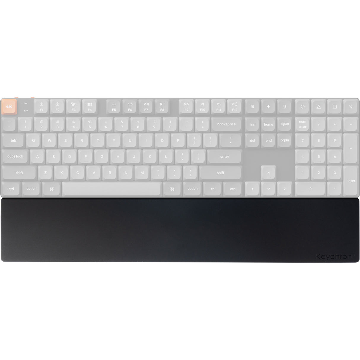 Keychron silikone håndledsstøtte til k5 se k5 max k5 pro håndledsstøtte (sort, lav profil)