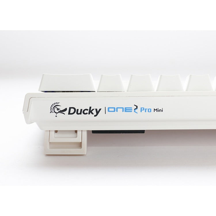 Ducky one 2 pro mini hvid klassisk rgb mekanisk gaming tastatur (hvid, us layout (qwerty), cherry mx brown, 60%, rgb led, double-shot pbt, quack mekanik)