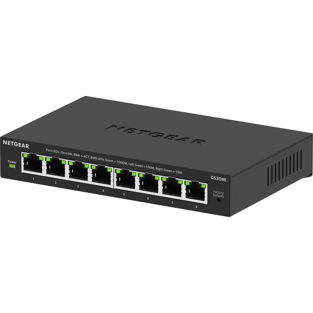 Netgear 8-ports Gigabit Ethernet Plus Switch (GS308EV4) (sort)
