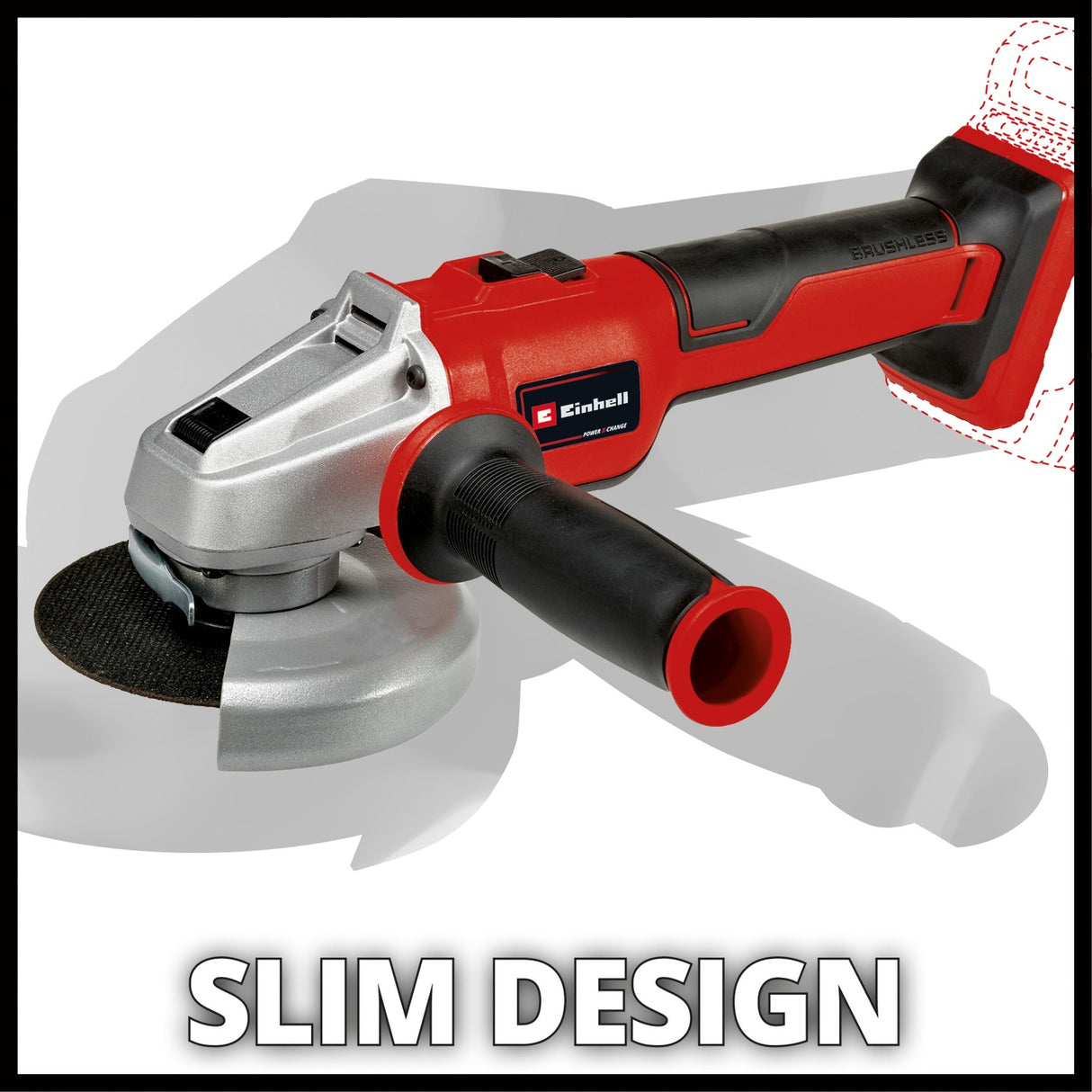 Einhell batteri vinkelsliber axxio 18 115 q bl li solo - power x-change - 18 v li-ion - børsteløs motor - ø115 mm - 8.500 o/min - hurtigspændemøtrik - ekskl. batteri, lader og slibeskive