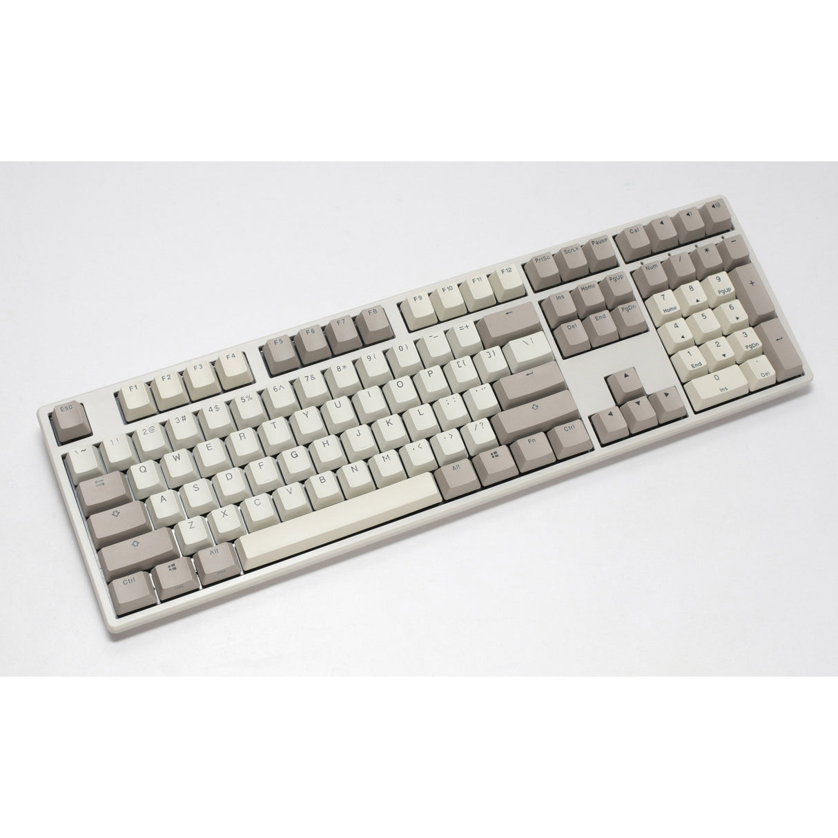 Ducky origin vintage, tastatur (grå, us layout, cherry mx blue, hot swap, pbt double-shot keycaps)