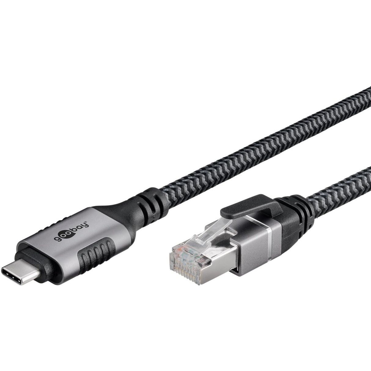 Goobay netværksadapter USB-C 3.2 gen1 til RJ-45 (sort sølv, 2 meter)