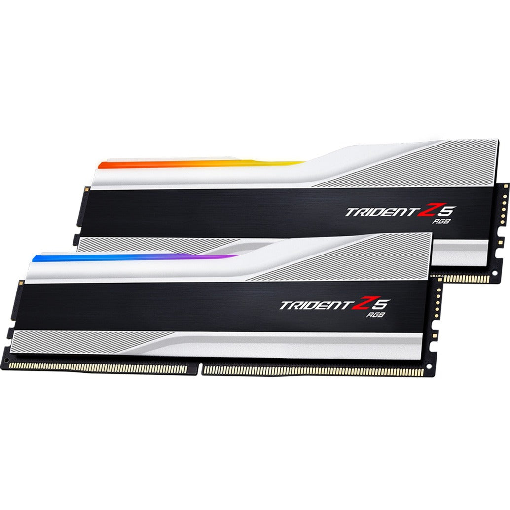 G.skill trident z5 rgb 32 gb ddr5-6400 (2x 16 gb) RAM (sølv, f5-6400j3239g16gx2-tz5rs, xmp 3.0)