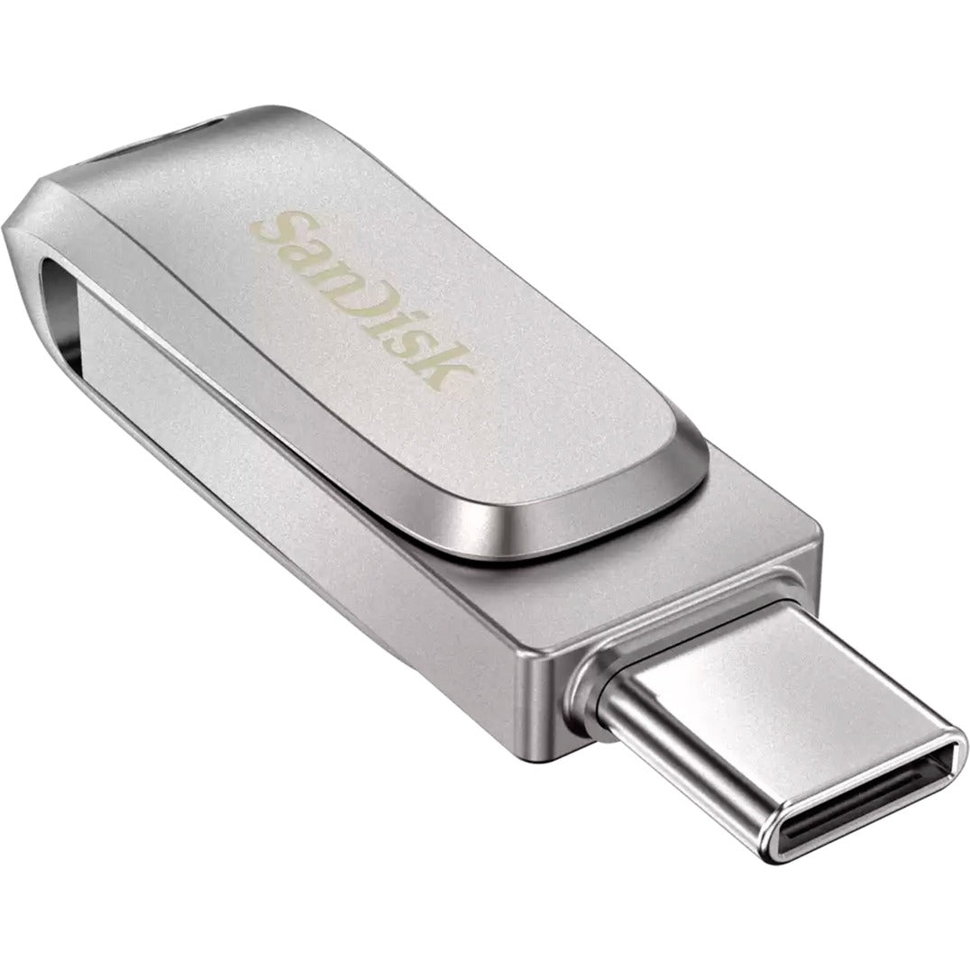 Sandisk ultra dual drive luksus 256 GB USB-stick (sølv, USB-A 3.2 gen 1, USB-C 3.2 gen 1)