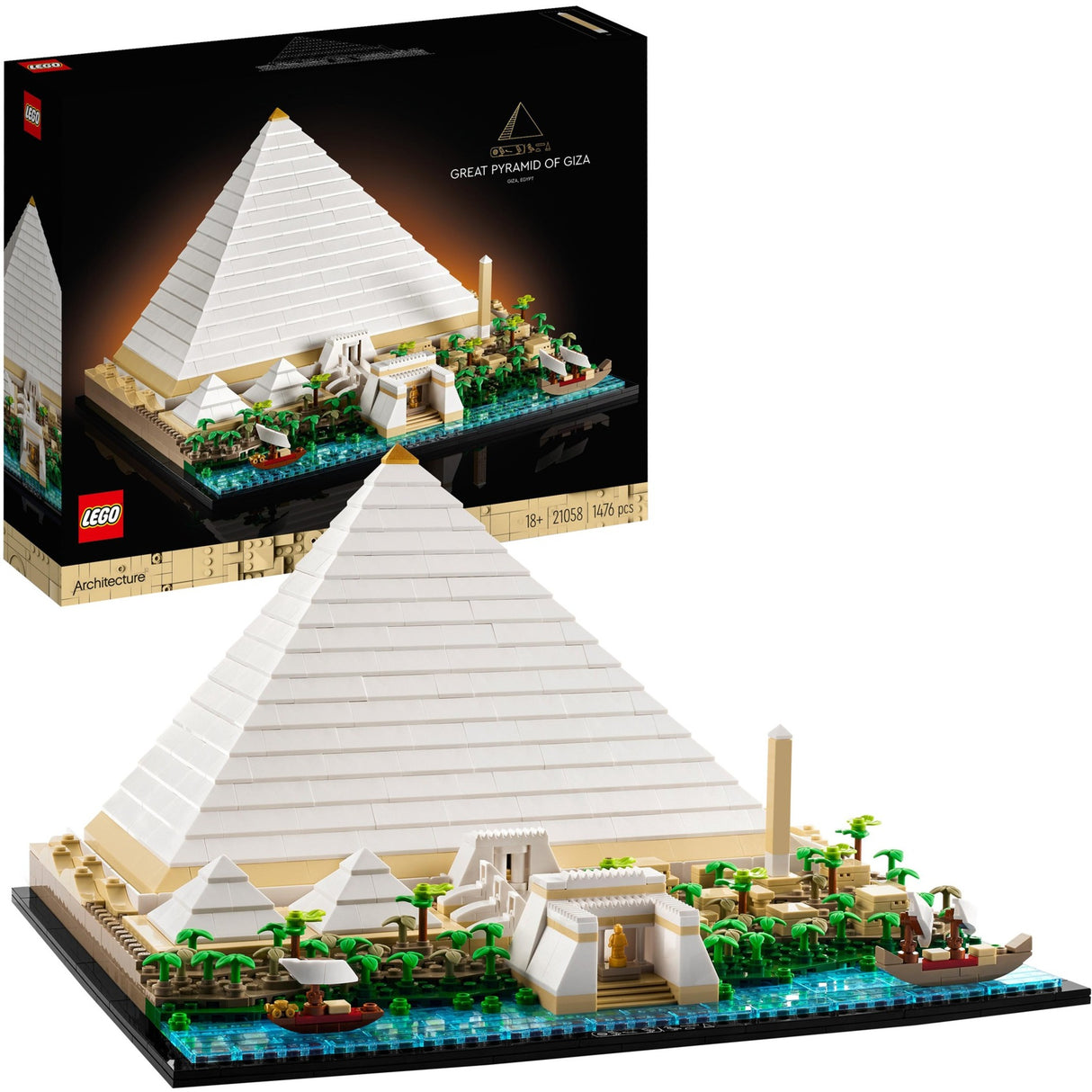 Lego arkitektur - stor pyramide af giza byggelegetøj (21058)