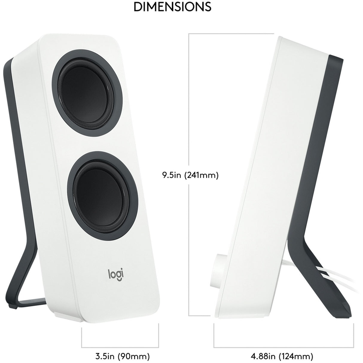 Logitech z207 pc-højttaler (hvid)