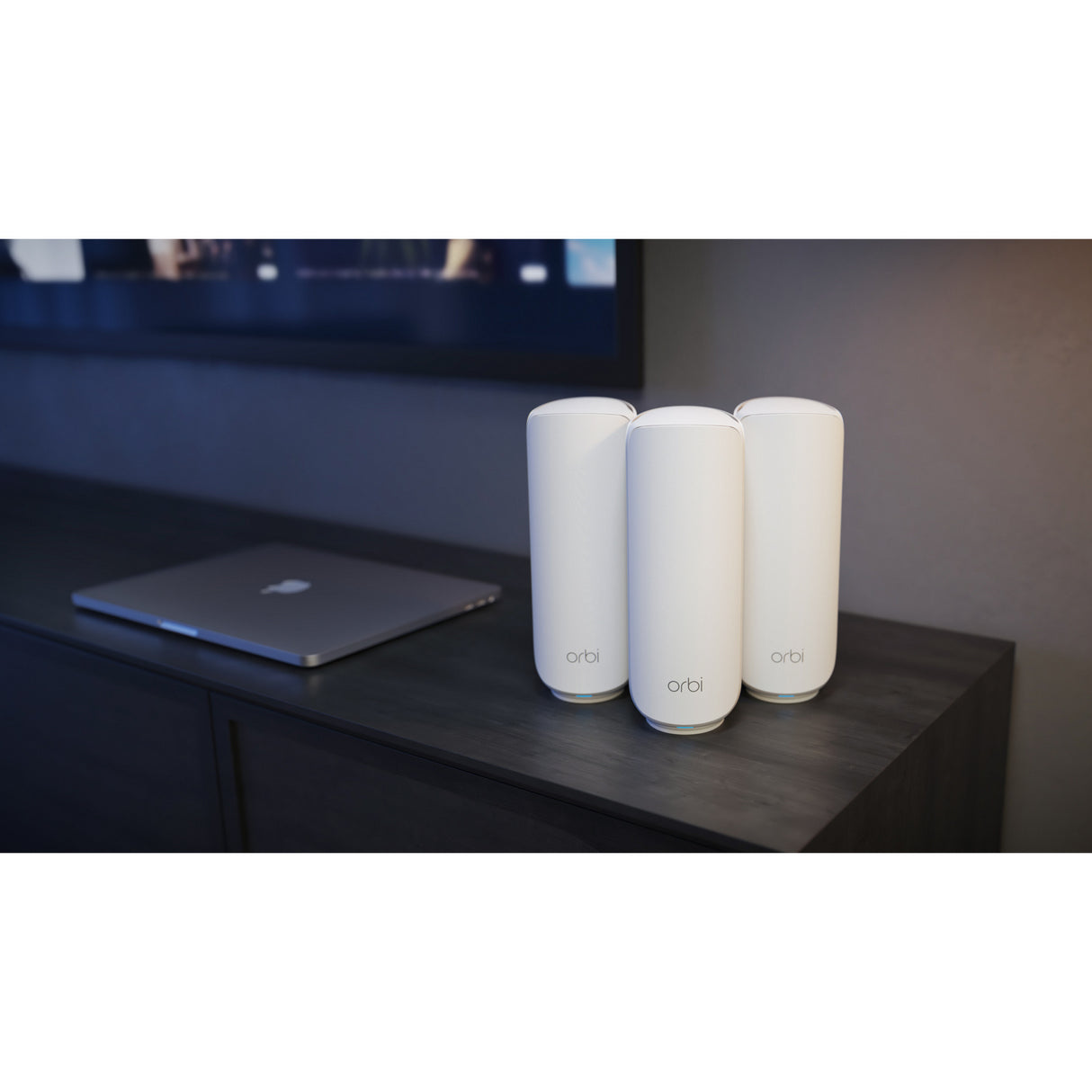 Netgear Orbi 370 WiFi mesh system, dual-band WiFi 7 mesh system, 3 styks mesh router (hvid, 1x Orbi WiFi 7 router (RBE371), 2x Orbi WiFi 7 satellitter (RBE370))