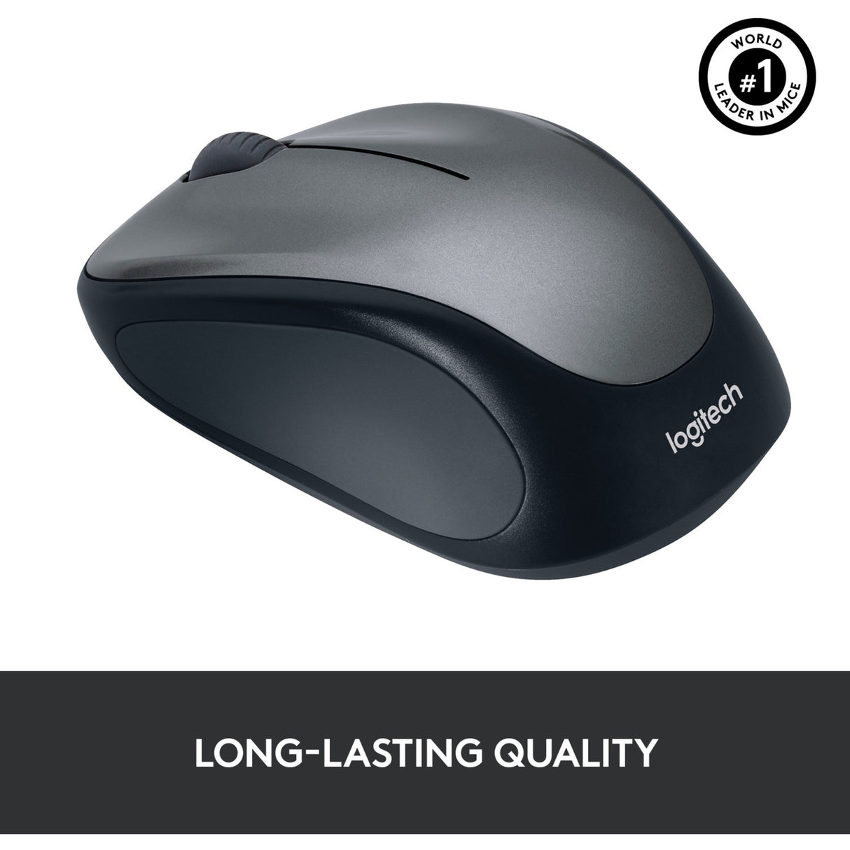 Logitech trådløs mus m235 (sort grå, nano-modtager)