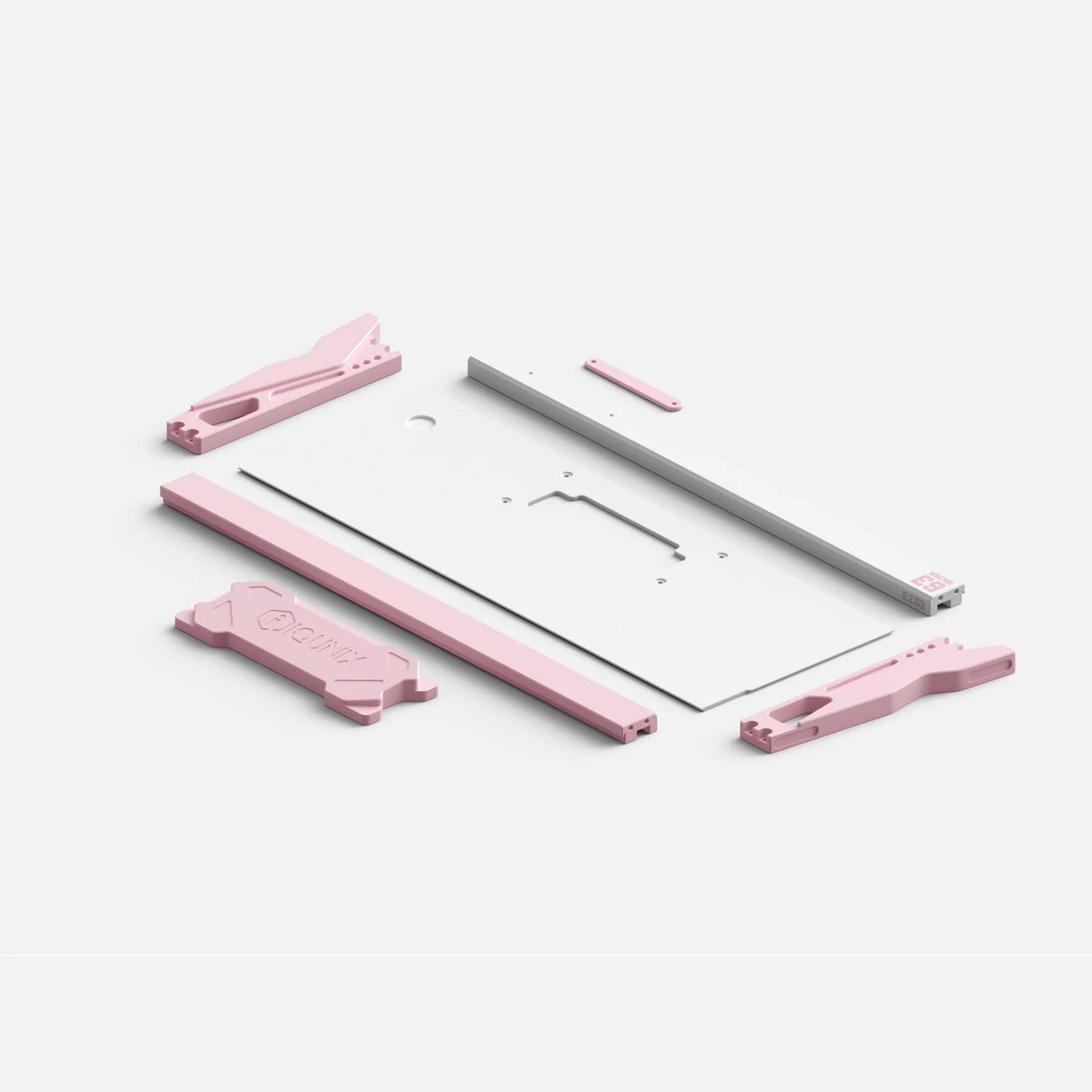 Iqunix ez63 pink magnetisk switch gaming tastatur (hvid, us layout (qwerty), gateron jade pro, 60%, rgb, double shot pbt keycaps)