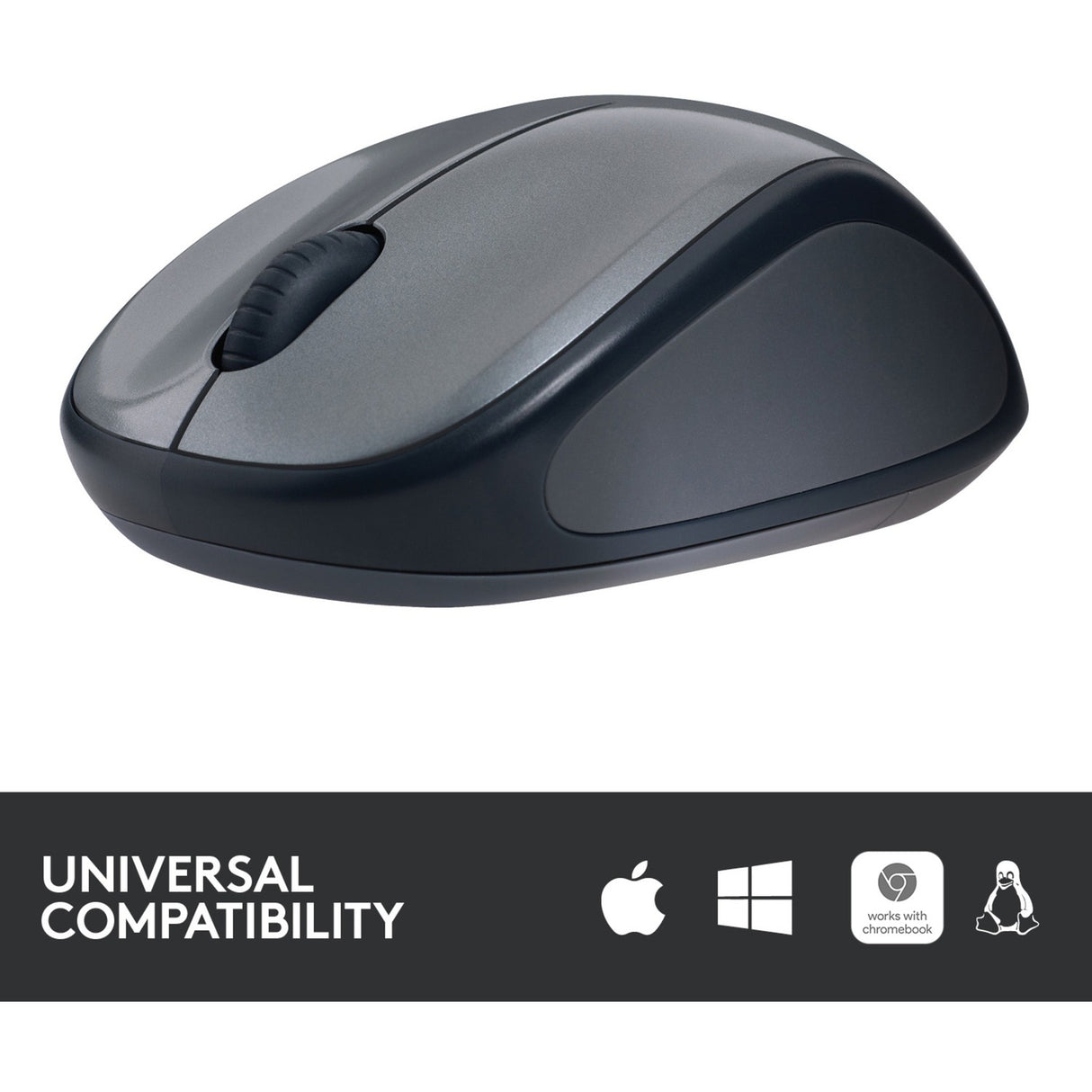 Logitech trådløs mus m235 (sort grå, nano-modtager)