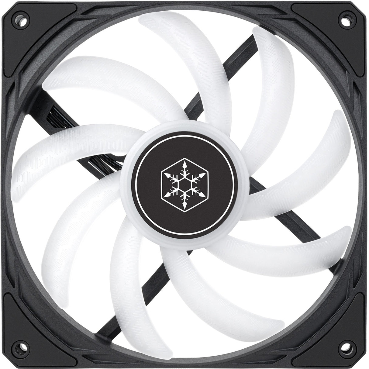 Silverstone air slimer 140 argb kabinet blæser (sort, 140 x 15 x 140 mm, pwm)