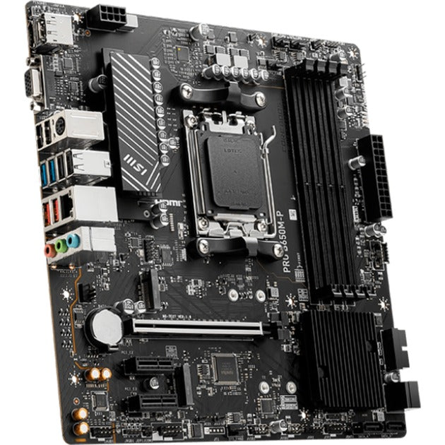 MSI Pro B650M-P Socket AM5 bundkort (sort, RAID, 2,5 GB-LAN, lyd, µATX)