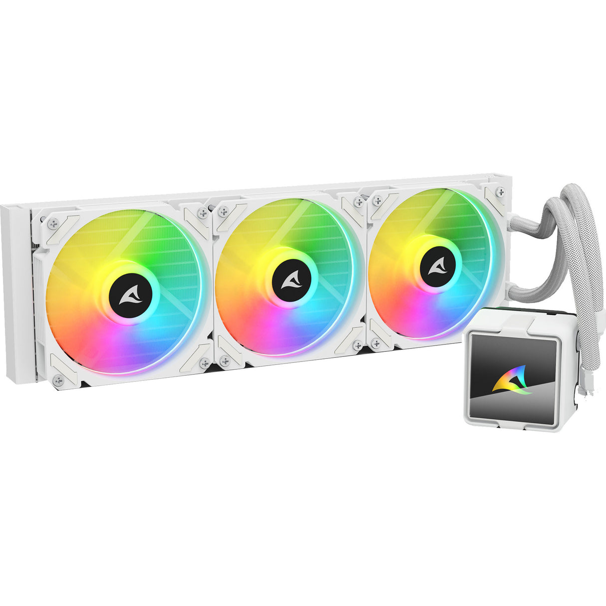 Sharkoon s60 argb vandkøling (hvid, 4-benet pwm)