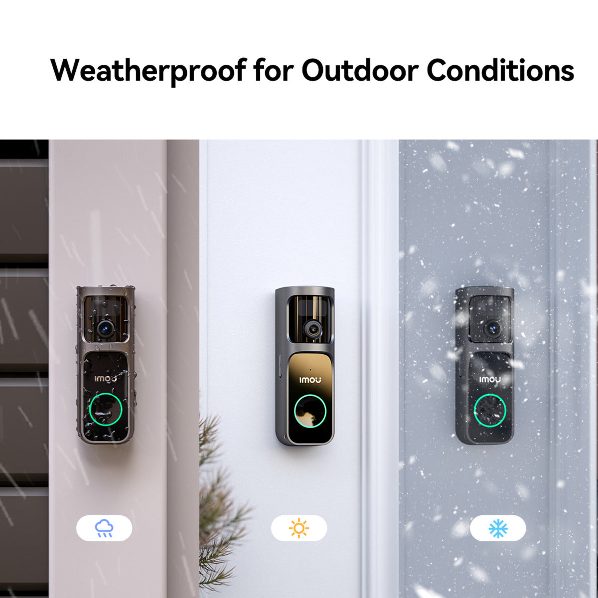 Imou doorbell 3 sæt (sort)