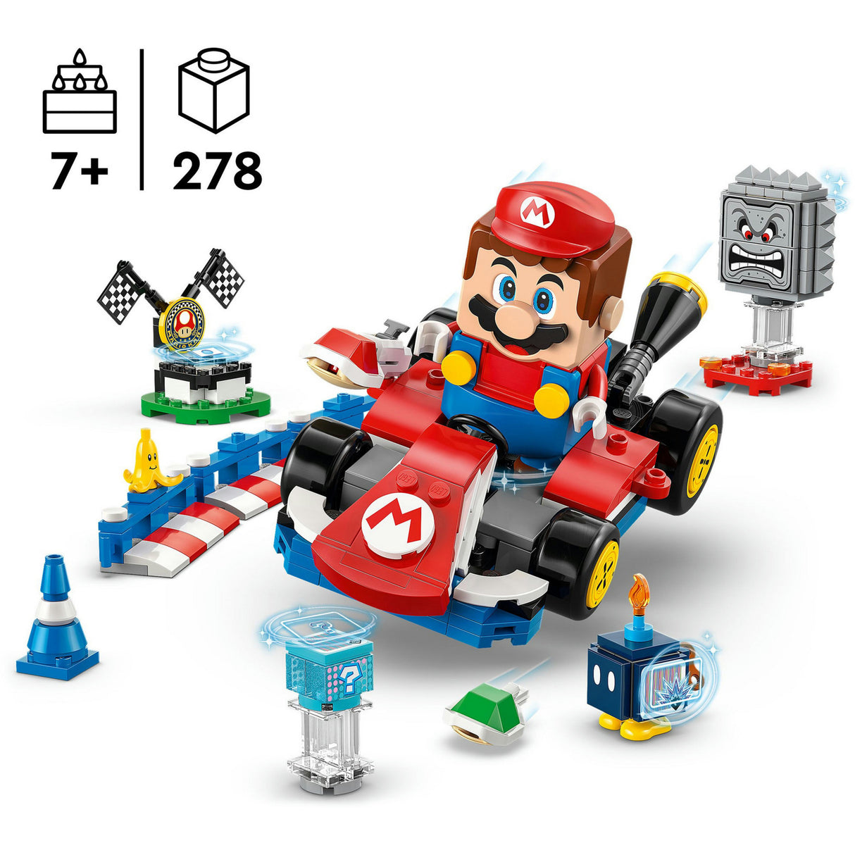 Lego® Super Mario™: Mario Kart™ – Interactive® Mario™ og Standard Kart - 72043