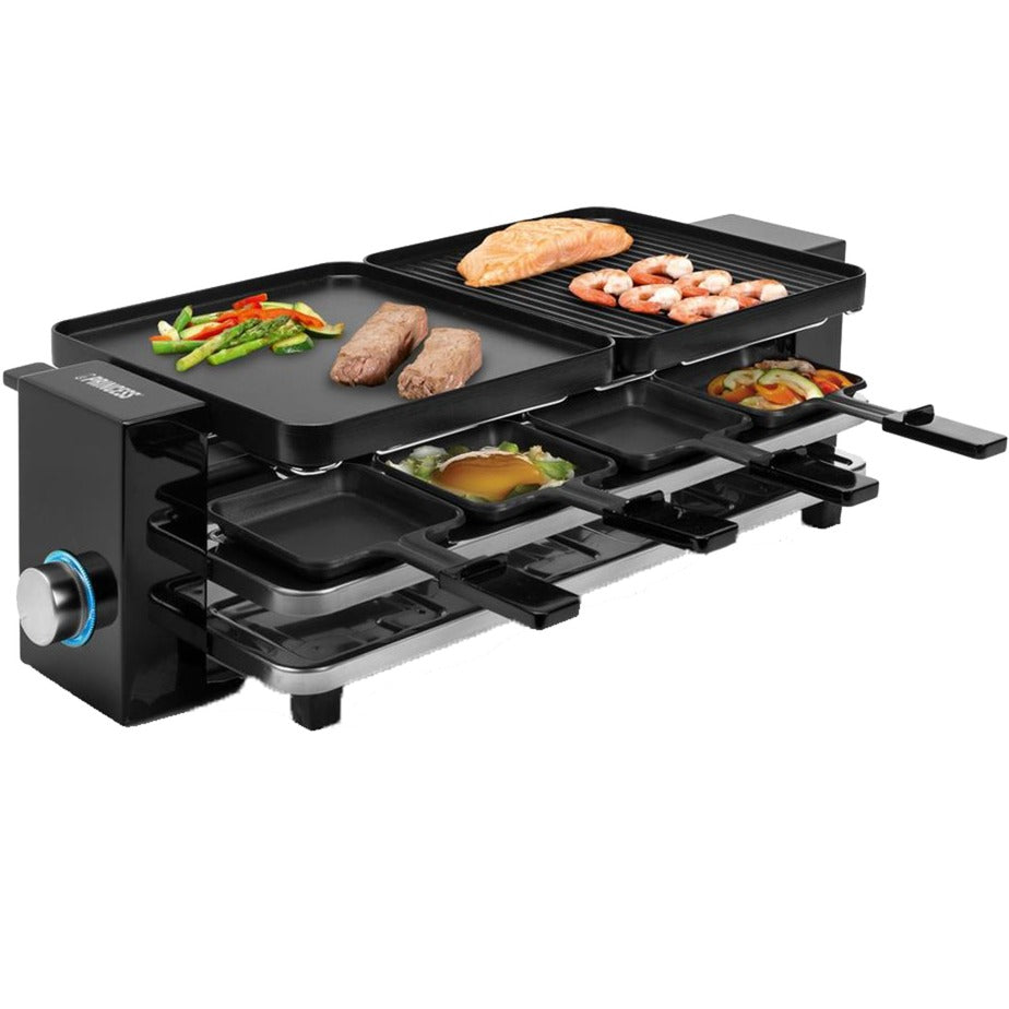 Princess 162925 raclette piano sort 8 gourmet sæt (sort)