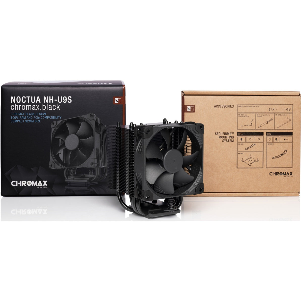 Noctua nh-u9s chromax.sort CPU-køler (sort, 4-benet PWM-blæserstik)
