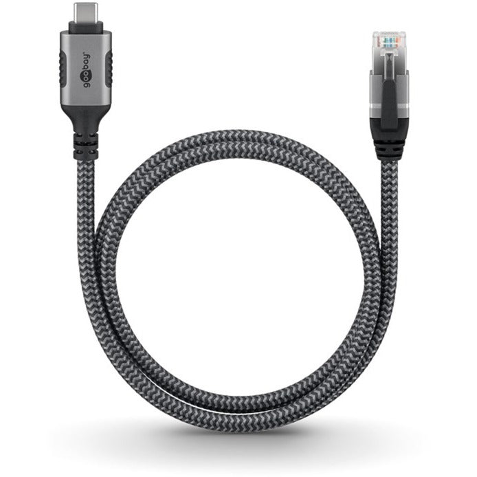 Goobay netværksadapter USB-C 3.2 gen1 til RJ-45 (sort sølv, 2 meter)