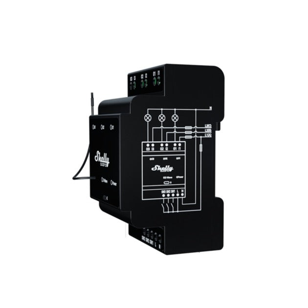 Shelly qubino wave pro 3 switch (sort, z-wave s800)