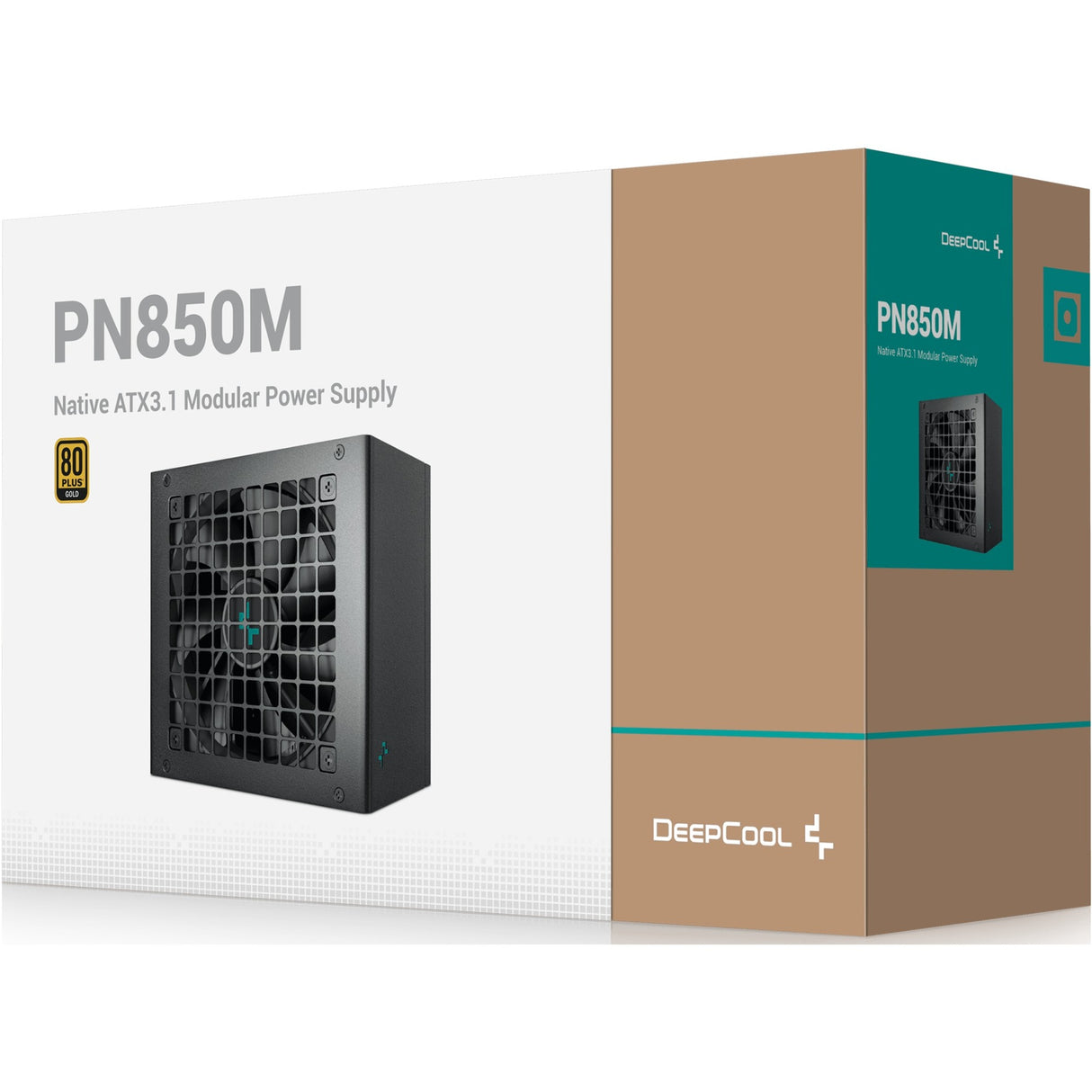 Deepcool pn850m modulær 850 watt strømforsyning (sort, 3x pcie)