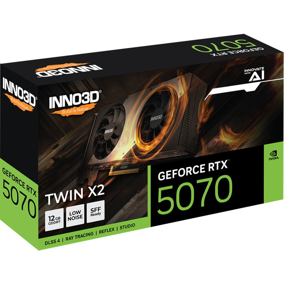 Inno3d geforce rtx 5070 twin x2 grafikkort (dlss 4, 3x skærmport, 1x hdmi 2.1)