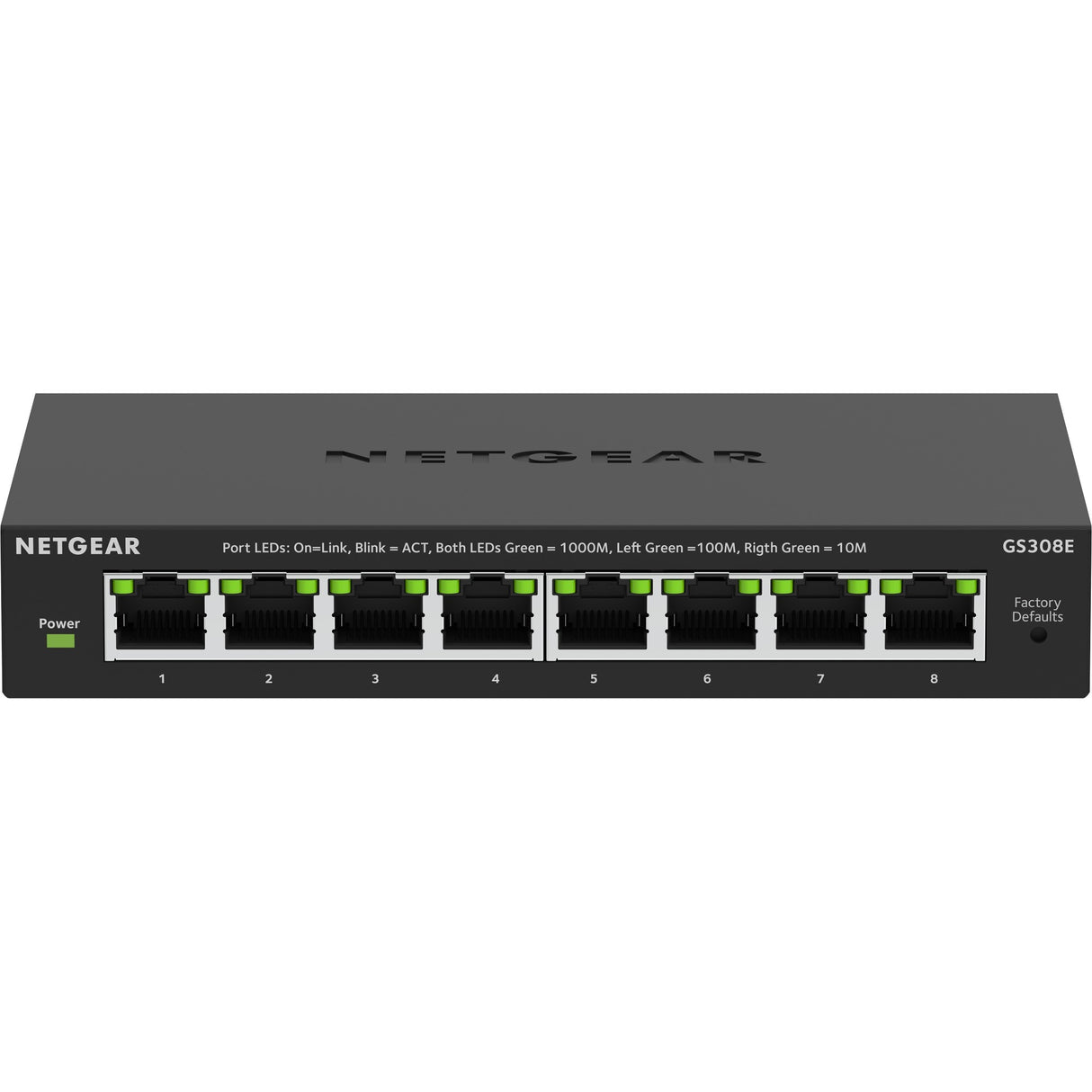 Netgear 8-ports Gigabit Ethernet Plus Switch (GS308EV4) (sort)
