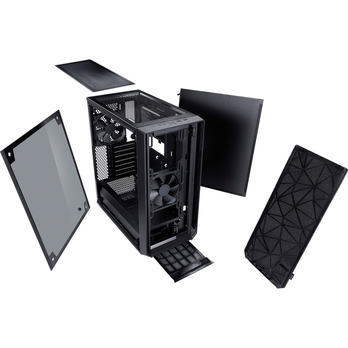 Fractal design meshify c midi tårnhus (sort | 2x USB-A | hærdet glas)