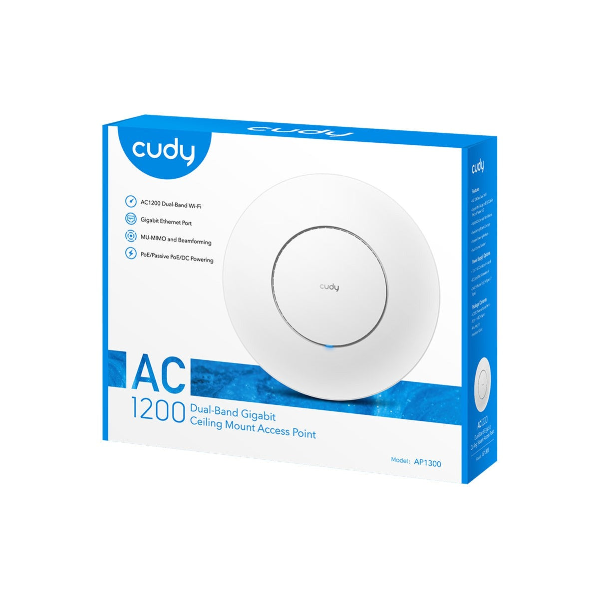 Cudy ac1200 wi-fi gigabit adgangspunkt (hvid, mesh)