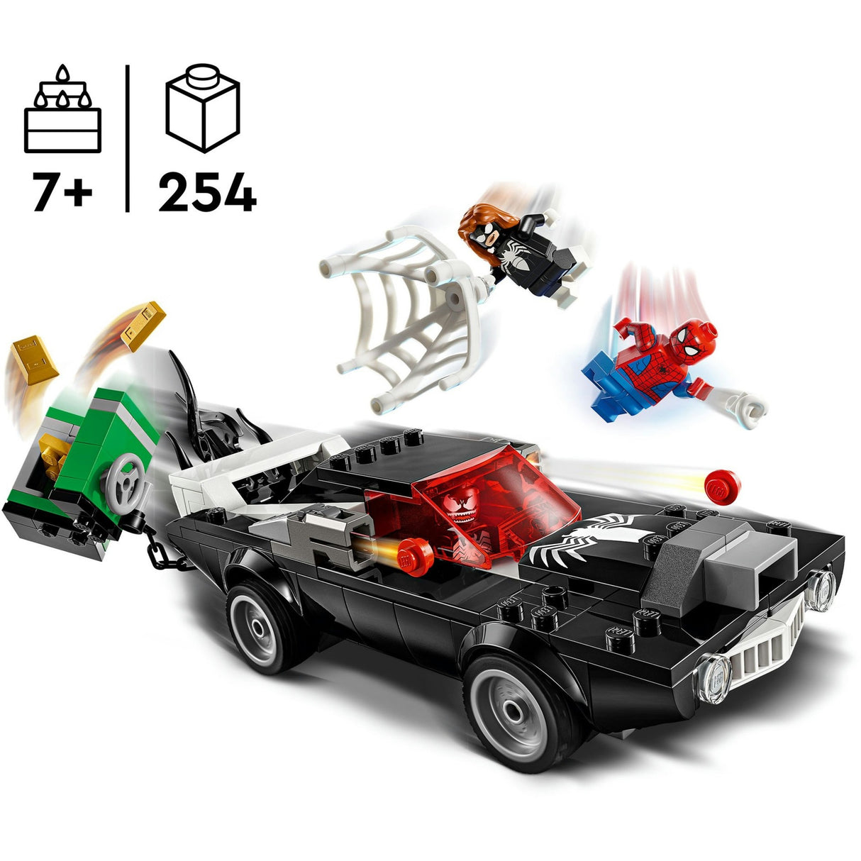 Lego® marvel spider-man vs. venoms klassiske bil - 76309