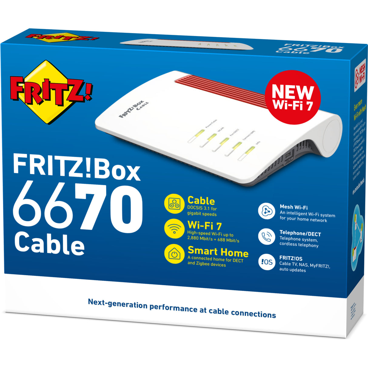 Fritz! box 6670 cable edition international router (hvid rød)