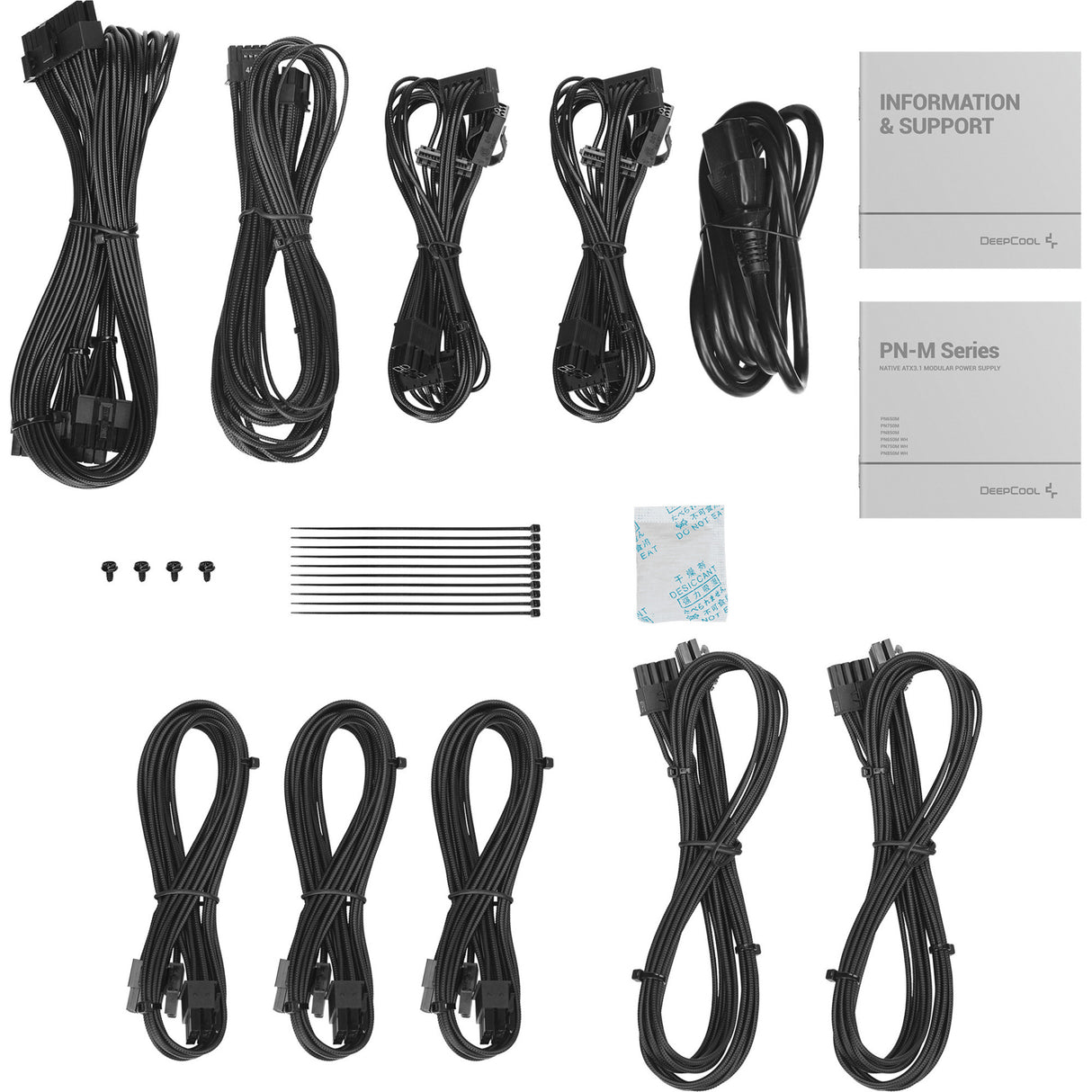 Deepcool PN750M modulær 750 watt strømforsyning (sort, 1x 12v-2x6, 3x pcie)