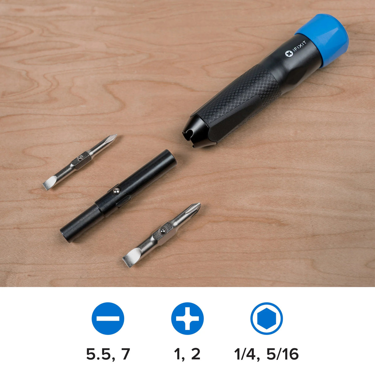 Ifixit narwhal 6-i-1 driver bit sæt (sort blå)